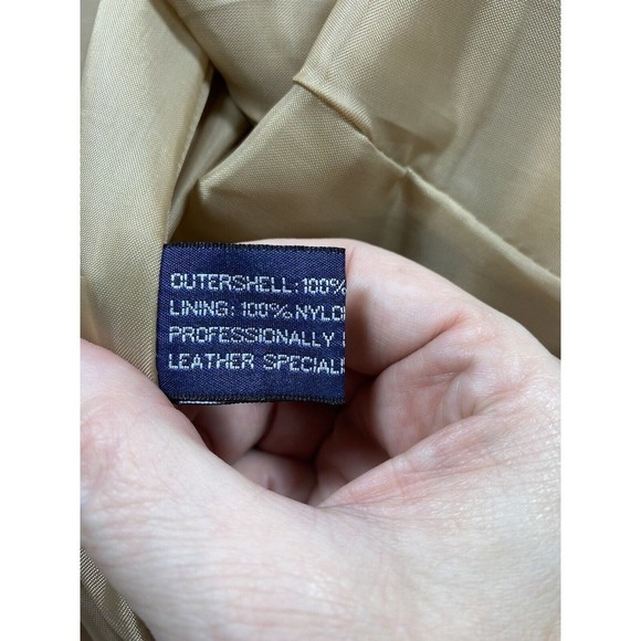 Women's Tan Leather Jacket - Picture 15 of 16